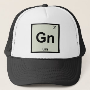 Gn - Gin Chemie Periodiek Systeem Symbool Trucker Pet