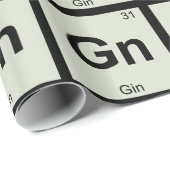Gn - Gin Chemistry Periodic Table Symbol Cadeaupapier (Rol Hoek)