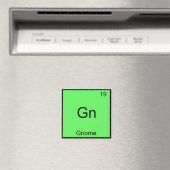 Gn - Gnome Funny Chemistry Element Symbol T-Shirt Magneet (Insitu (Vaatwasser))