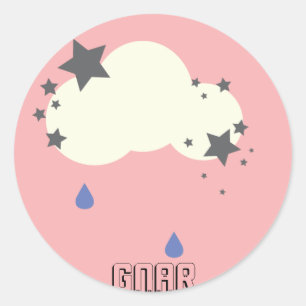gnar ronde sticker