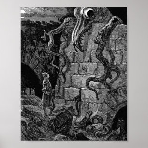 Gnarled Monster van Gustave Dore Poster