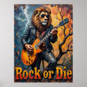 Gnarled Rhythms: Lion's Bare Tree Strums Poster (Voorkant)