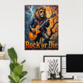 Gnarled Rhythms: Lion's Bare Tree Strums Poster (Thuiskantoor)