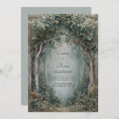 Gnarled Tree Archway Sage Green Misty Forest Kaart (Voorkant / Achterkant)