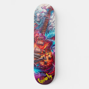 Gnarly elektrische gitaar skateboard