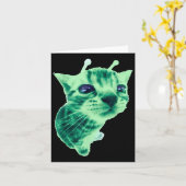 Gnarp Cat Gekke Alien Cat Meme Brainrot Meme Funny Kaart (Gele Bloem)