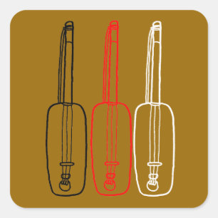 Gnawa Gambri Vierkante Sticker