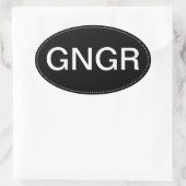 GNGR gember ovale Bumpersticker Sticker (Tas)