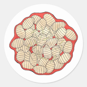 Gnocchi Italiaanse keuken Voedsel Aardappel Dumpli Ronde Sticker