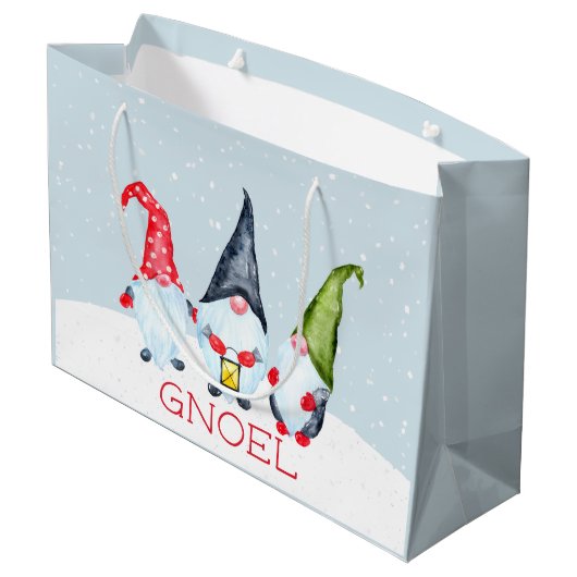 Gnoel Kerstgnomen Groot Cadeauzakje (Achterkant Gekanteld)