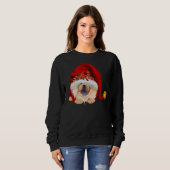 GNOME 4 LES FÊTES DE NOËL - Sweatshirt Rouge Chow (Devant entier)