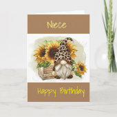 GNOME A LE COEUR AVEC CARTE DE SOUHAITS D'ANNIVERS (Devant)