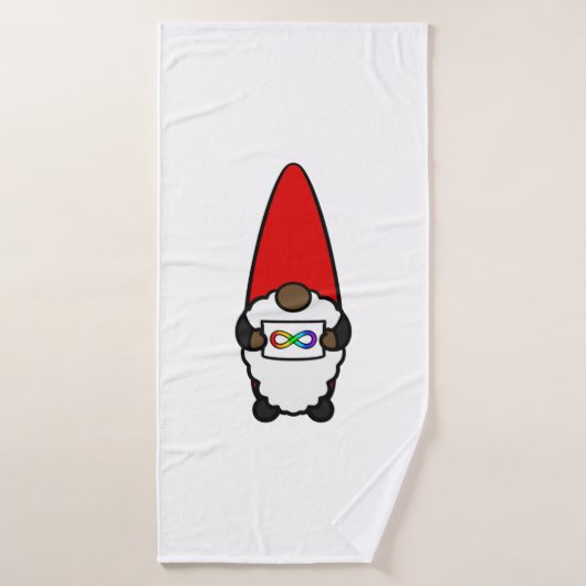 Gnome Afro-Américaine Mignonne Avec Ra Neurodiverg (Serviette de bain)