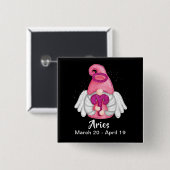 Gnome Aries Astrology Sign Angel Pinback Button (Voorkant /achterkant)