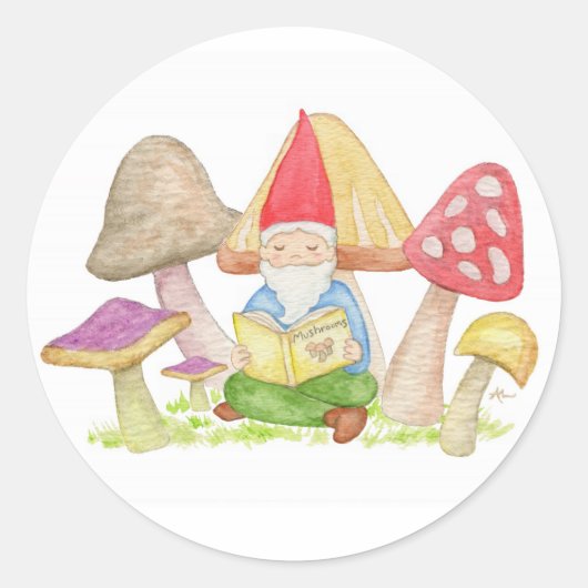 Gnome avec autocollant Champhrooms (Devant)