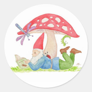 Gnome avec autocollant Insectes