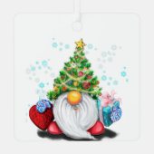 Gnome avec cadeaux Ornement Arbre de Noël (Verso)