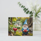 Gnome Avec Carte Postale Heart Valentine (Debout devant)