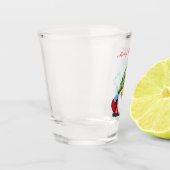 Gnome avec Casquette d'arbre de Noël et verre cade (Gauche)