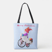 Gnome avec Sac fourre-tout de Noël Vélo (Dos)