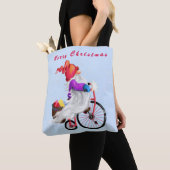 Gnome avec Sac fourre-tout de Noël Vélo (De près)