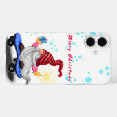 Gnome avec Skateboard coque iphone de Noël (Verso (horizontal))