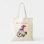 Gnome avec vélo et cadeau Sac fourre-tout de Noël (Dos)