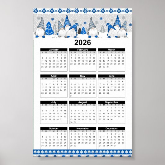Gnome blauw 2026 poster (Voorkant)