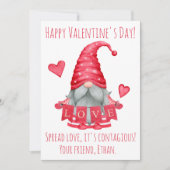Gnome Boy With Hearts| Cartes de la Saint-Valentin (Devant)