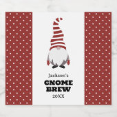 Gnome Brew Vakantie Bier Etiket (Enkel label)