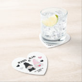 Gnome bruid en bruidegom kartonnen onderzetters (Insitu)