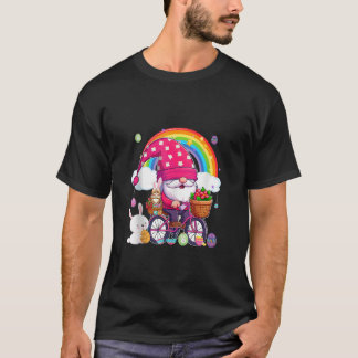 Gnome Bunny Exotische Korthaar Paaseieren Mand op T-shirt