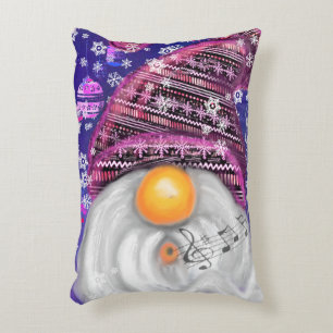 Gnome Cadeau Coussin de Noël en Casquette violet