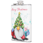 Gnome cadeau de flacon de Noël avec cadeaux (Gauche)