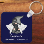 Gnome Capricorn Astrology Sign Angel Sleutelhanger (Achterkant)