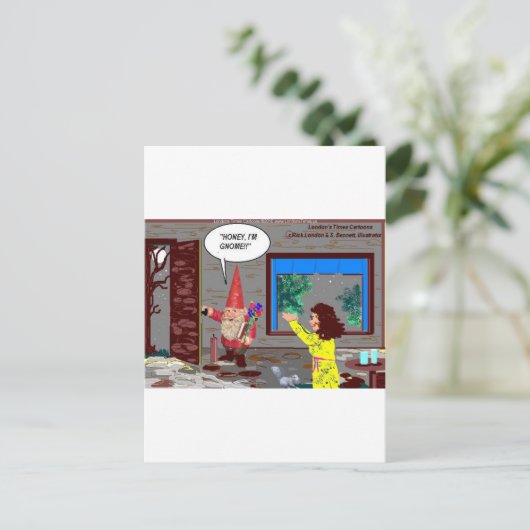 Gnome Cartoon Drôle Cadeaux Tee - shirt Cartes de (Debout devant)