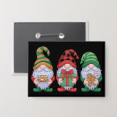 Gnome Christmas Gnomes Cute Gnomies Holidays  Button (Voorkant / Achterkant)