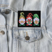 Gnome Christmas Gnomes Cute Gnomies Holidays  Button (Insitu)