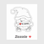 Gnome Christmas Sticker (Vel)