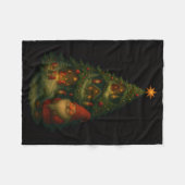 Gnome Christmas Tree Village Fleece Blanket – Cozy (Voorkant (Horizontaal))