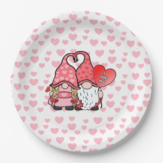 Gnome Couple Papieren Bordje (Voorkant)