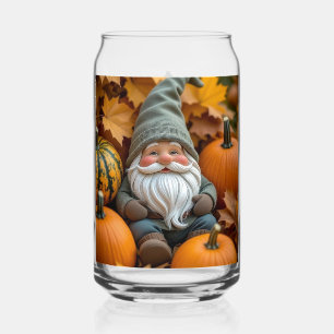 Gnome d'automne mignon et verre avec fantômes d'Ha