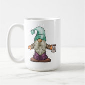 Gnome de automne mignonne avec Mug de café (Gauche)