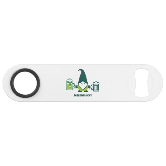 Gnome de la Saint-Patrick avec chope de bière (Devant (Horizontal))