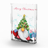 Gnome de Noël avec bloc photo cadeau (Droite)