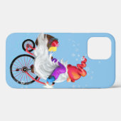 Gnome de Noël avec coque iphone vélo et cadeau (Verso (horizontal))