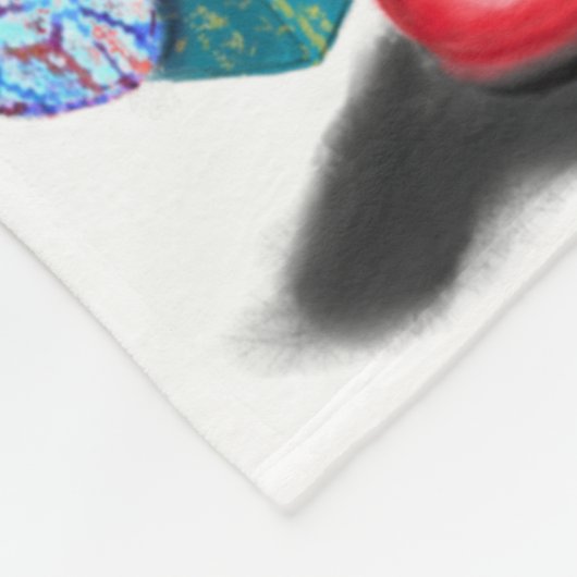 Gnome de Noël avec couverture en toison cadeau (Coin)