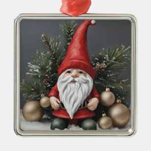 Gnome de Noël avec ornements de Noël