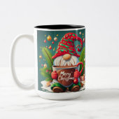 Gnome de Noël Énorme chocolat chaud café Mug (Gauche)