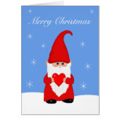Gnome de Noël mignonne avec coeur (Devant)